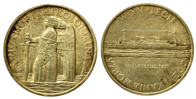 II RP, medal - XV-lecia odzyskania dostępu do morza 1935 Ładnie zachowany egzemp...