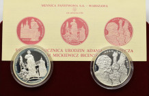 Zestaw medali w srebrze Mennicy Państwowej - Mickiewicz