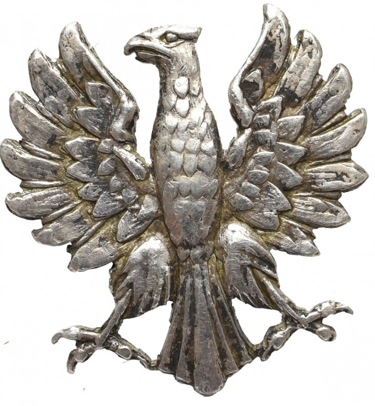 II RP, Miniatura orła z uciętą koroną Ładny egzemplarz. Stan zachowania przedmio...