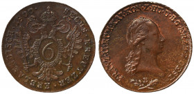 Austria, Franz II, 6 kreuzer 1800