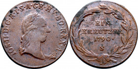 Austria, 1 kreuzer 1790 S