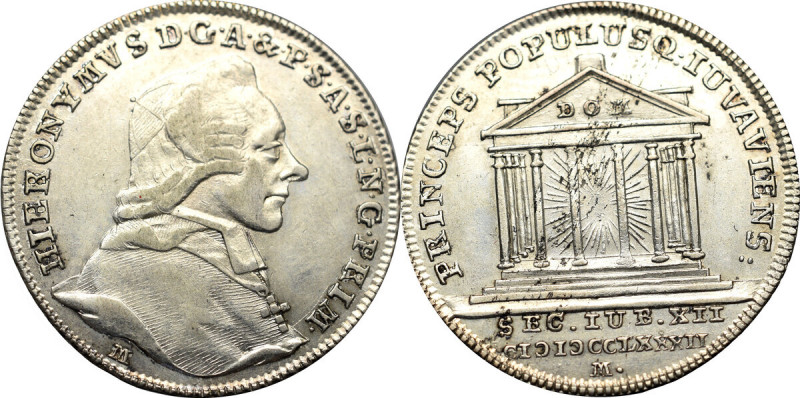 Austria, Salzburg, Hieronim Joseph, Thaler 1789 Bardzo atrakcyjny, reprezentacyj...