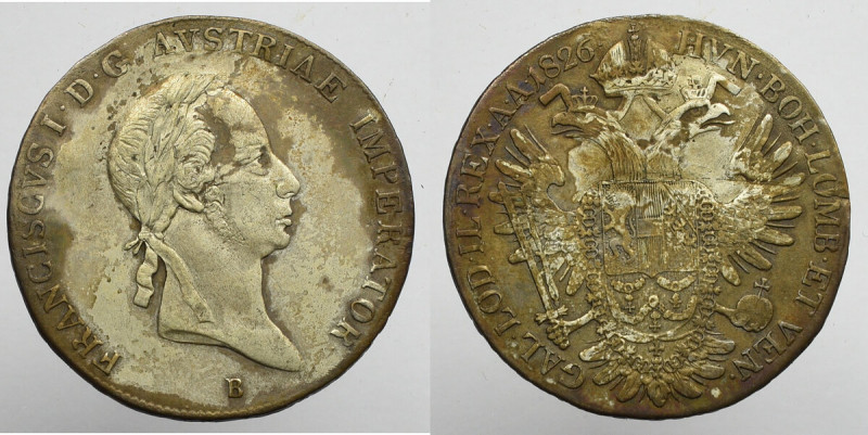 Austria, Franz I, Half thaler 1826 B, Kremnitz Poprawny w pełni czytelny egzempl...