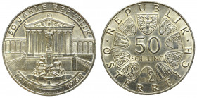 Austria, 50 schilling 1968 - 50 years of the Republic