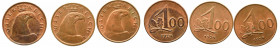 Austria, set 100 kronen 1924 (3pcs)
