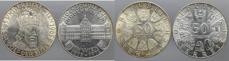 Austria, Set of 100 schilling Bardzo ładnie zachowane egzemplarze. Patyna, nalot...
