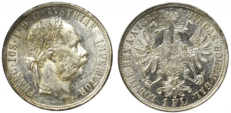 Austria-Hungary, 1 florin 1883 Piękny egzemplarz w przyjemnej dla oka patynie. ...