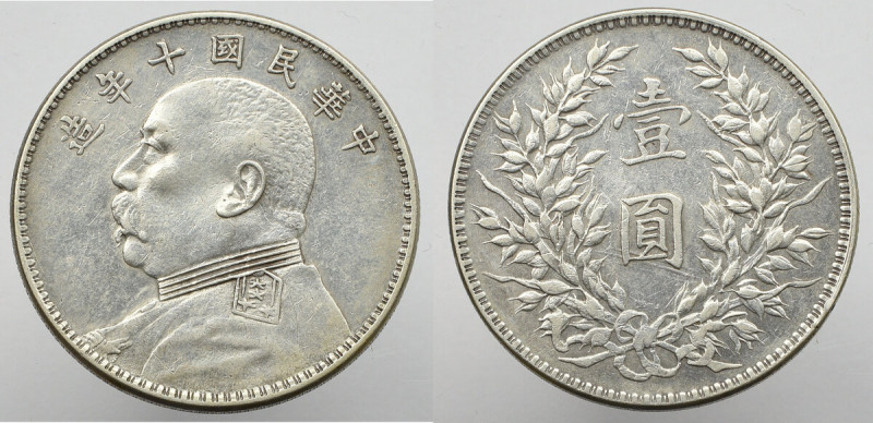 China, Republic, 1 dollar - Yuan Shikai 1921 Ogólnie bardzo zachęcająca prezencj...