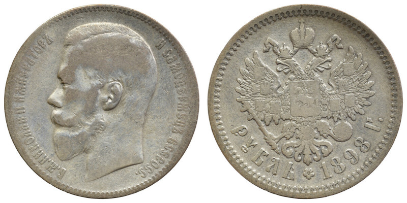 Russia, Nicholas II, Rouble 1898 Obiegowy egzemplarz, patyna. Reference: Bitkin...