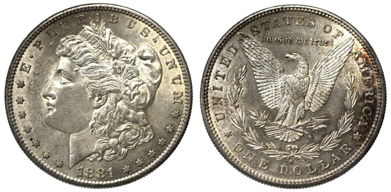 USA, Morgan Dollar 1886 Ładny połyskowy egzemplarz . Patyna. 
Grade: XF 

USA...