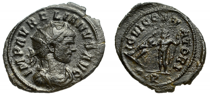 Roman Empire, Aurelian, Antoninian, Milano OBVERSE: IMP AVRELIANVS AVG REVERSE: ...