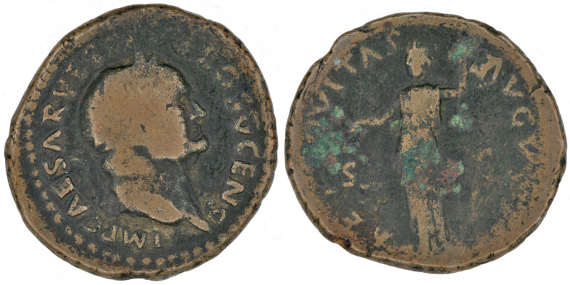 Roman Imperial. Vespasian AD 69-79. AE (27mm, 10.10g). Rome mint. Struck 74. IMP...