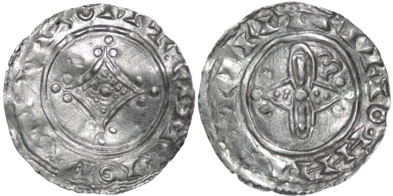 Denmark. Svend Estridsen. 1047-1075. AR penning (16mm, 0.66). Hedeby mint. +ENNI...