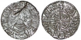 England. Aethelred II. 978-1016. AR Penny (18mm, 1.54g, 6h). Crux type (BMC iiia, Hild. C.a). Cambridge mint; moneyer Eadmund. Struck circa 991-997. +...