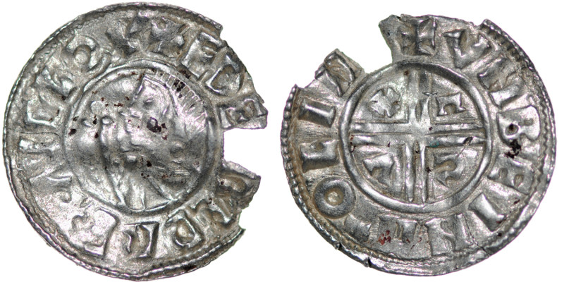 England. Aethelred II. 978-1016. AR Penny (19mm, 1.04g, 10h). Crux type (BMC iii...