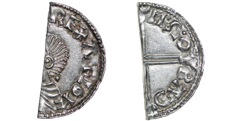 England. Aethelred II. 978-1016. AR Half Penny (10mm, 0.87g, 9h). Long Cross typ...