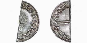 England. Aethelred II. 978-1016. AR Half Penny (9mm, 0.83g, 12h). Long Cross type (BMC IVa, Hild. D). Rochester mint; uncertain moneyer. Struck circa ...