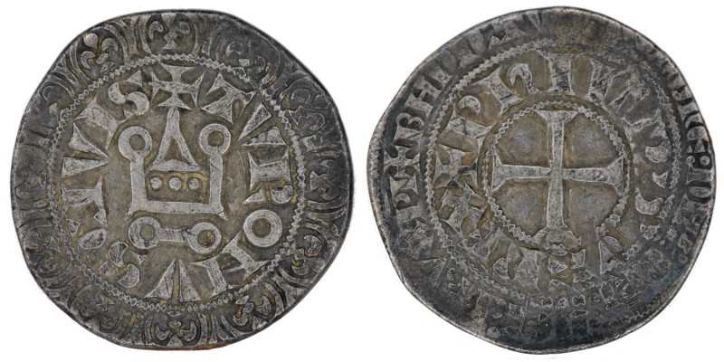 France. Philippe IV 1285-1314. Tournose (24mm, 3.28g). +TVRONVS ' CIVIS / +PhILI...