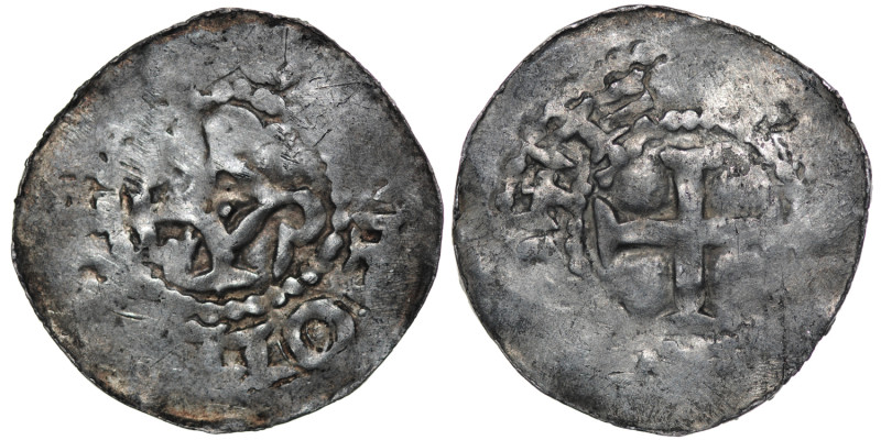 France. Metz. Otto I 936-73. AR Denar (22.5 mm, 1.55g). [OT]TOR [EX], carolus mo...