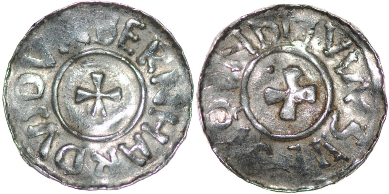 Germany. Duchy of Saxony. Bernhard I 973-1011. AR Denar (19mm, 1.32g). Bardowick...