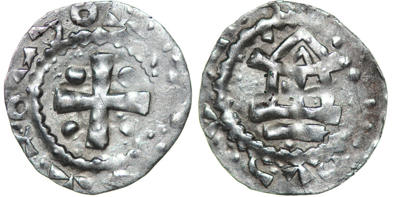 Germany. Mainz(?). Otto III 983-1002. AR Denar (18mm, 0.79g). Mainz mint. Cross ...