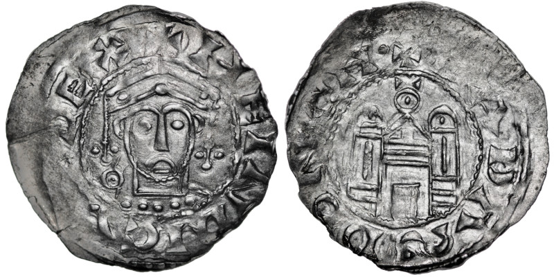 Germany. Duchy of Bavaria. Heinrich IV 1056-84. AR Denar (21.5mm, 1.22g). Regens...