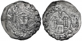 Germany. Duchy of Bavaria. Heinrich IV 1056-84. AR Denar (21.5mm, 1.22g). Regensburg mint. +HEINRICV[S] REX, crowned bust facing, annulet on right sid...