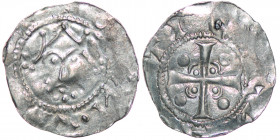 The Netherlands. East Netherlands, Tiel(?). Heinrich III 1036-1056 or Heinrich IV 1056-1106. AR Denar (17mm, 0.63g). Crowned head facing / Cross with ...