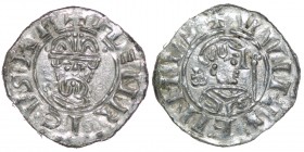 The Netherlands. Groningen. Wilhelm 1054-1076. AR Denar (19.5mm, 0.59g). HENRICVSRE+, crowned bust facing / +VVIIHEINIVS, head right, behind cross wit...