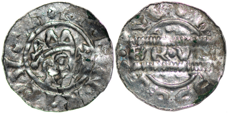 The Netherlands. Friesland. Bruno III 1038-1057. AR Denar (16mm, 0.54g). Dokkum ...