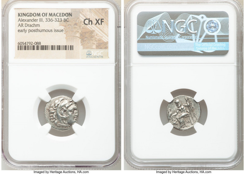 MACEDONIAN KINGDOM. Alexander III the Great (336-323 BC). AR drachm 17mm, 11h). ...