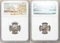 MACEDONIAN KINGDOM. Alexander III the Great (336-323 BC). AR drachm (17mm, 4.33 gm, 1h). NGC XF 5/5 - 4/5. Posthumous issue of Colophon, ca. 310-301 B...
