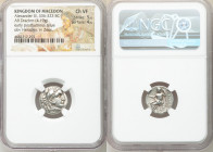 MACEDONIAN KINGDOM. Alexander III the Great (336-323 BC). AR drachm (16mm, 4.19 gm, 12h). NGC Choice VF 5/5 - 4/5. Posthumous issue of Magnesia ad Mae...