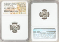 MACEDONIAN KINGDOM. Alexander III the Great (336-323 BC). AR drachm (16mm, 4.24 gm, 6h). NGC Choice VF 5/5 - 4/5. Early posthumous issue of Lampsacus,...