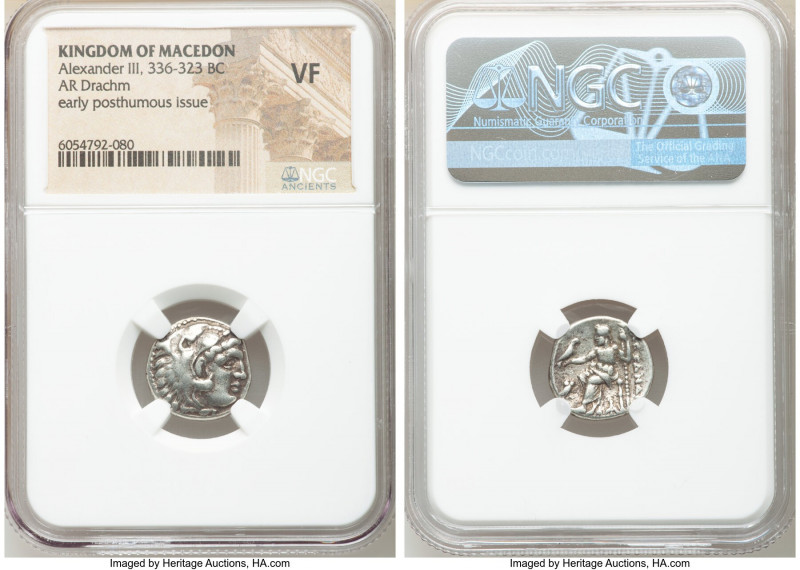 MACEDONIAN KINGDOM. Alexander III the Great (336-323 BC). AR drachm (16mm, 12h)....