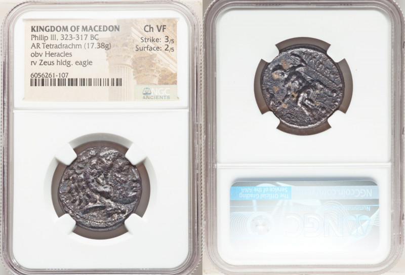 MACEDONIAN KINGDOM. Philip III Arrhidaeus (323-317 BC). AR tetradrachm (26mm,17....