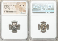 MACEDONIAN KINGDOM. Philip III Arrhidaeus (323-317 BC). AR drachm (16mm, 11h). NGC Choice Fine. Magnesia ad Maeandrum, ca. 323-319 BC. Head of Heracle...