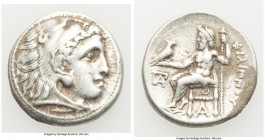 MACEDONIAN KINGDOM. Philip III Arrhidaeus (323-317 BC). AR drachm (18mm, 4.15 gm, 1h). VF. Lifetime issue of Colophon, ca. 323-319 BC. Head of Heracle...