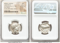 ATTICA. Athens. Ca. 440-404 BC. AR tetradrachm (22mm, 17.19 gm, 1h). NGC AU 5/5 - 4/5. Mid-mass coinage issue. Head of Athena right, wearing crested A...