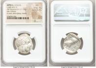 ATTICA. Athens. Ca. 440-404 BC. AR tetradrachm (24mm, 17.18 gm, 1h). NGC AU 4/5 - 4/5. Mid-mass coinage issue. Head of Athena right, wearing crested A...