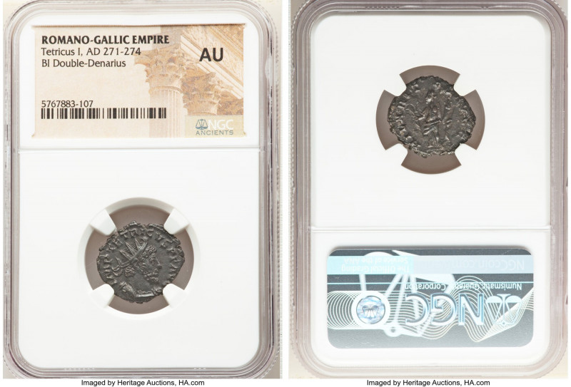 Tetricus I, Romano-Gallic Empire (AD 271-274). BI antoninianus (18mm, 6h). NGC A...