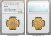 Maria I gold 4000 Reis 1803/1-(B) AU55 NGC, Bahia mint, KM225.2 (unlisted overdate). Mintage: 7,087. 

HID09801242017

© 2020 Heritage Auctions | ...
