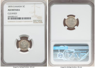 Victoria "Narrow Border" 5 Cents 1870 AU Details (Cleaned) NGC, London mint, KM2. Peripheral toning, die clashes. 

HID09801242017

© 2020 Heritag...