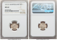 Newfoundland. George V 5 Cents 1917-C MS62 NGC, Ottawa mint, KM13. Champagne toning. 

HID09801242017

© 2020 Heritage Auctions | All Rights Reser...