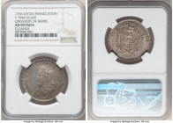 "University of Reims" silver Jeton 1756-Dated AU Details (Cleaned) NGC, Feuardent-7944. By S. Duviv. CAROL A LOTHARINGIA FUNDAA 1547 Bust of founder l...