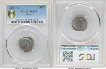 Republic 50 Centimes 1887-A MS65 PCGS, Paris mint, KM834.1. Silvered-blue toning with underlying luster. 

HID09801242017

© 2020 Heritage Auction...