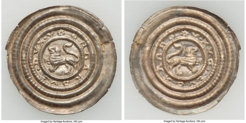 Anhalt. Bernhard von Sachsen Bracteate ND (1170-1212) AU, Wittenberg mint, Berge...