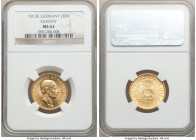 Saxony. Friedrich August III gold 20 Mark 1913-E MS62 NGC, Muldenhutten mint, KM1265. AGW 0.2305 oz. 

HID09801242017

© 2020 Heritage Auctions | ...