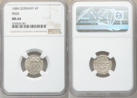 Trier. Johann Hugo 4 Pfennig 1684 MS64 NGC, KM154. Full strike and only slightly off center. 

HID09801242017

© 2020 Heritage Auctions | All Righ...