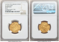 Abbasid. al-Mu'tamid (AH 256-279 / AD 870-892) gold Dinar AH 263 (AD 876/877) XF Details (Bent) NGC, Misr mint, A-239.1, Bernardi-173De. 23mm. 4.05gm....